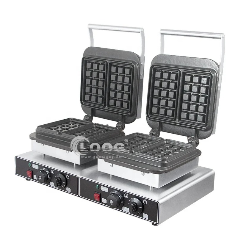 Waffle Iron Belgian - High Efficient Snack Food Equipment Stainless