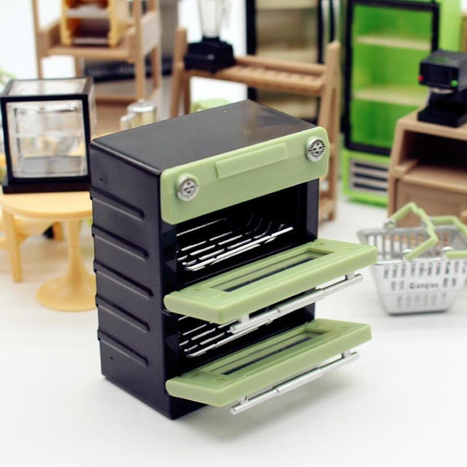 Kitchen Appliances Green - Miniature Kitchen Appliance Dollhouse Oven Removable