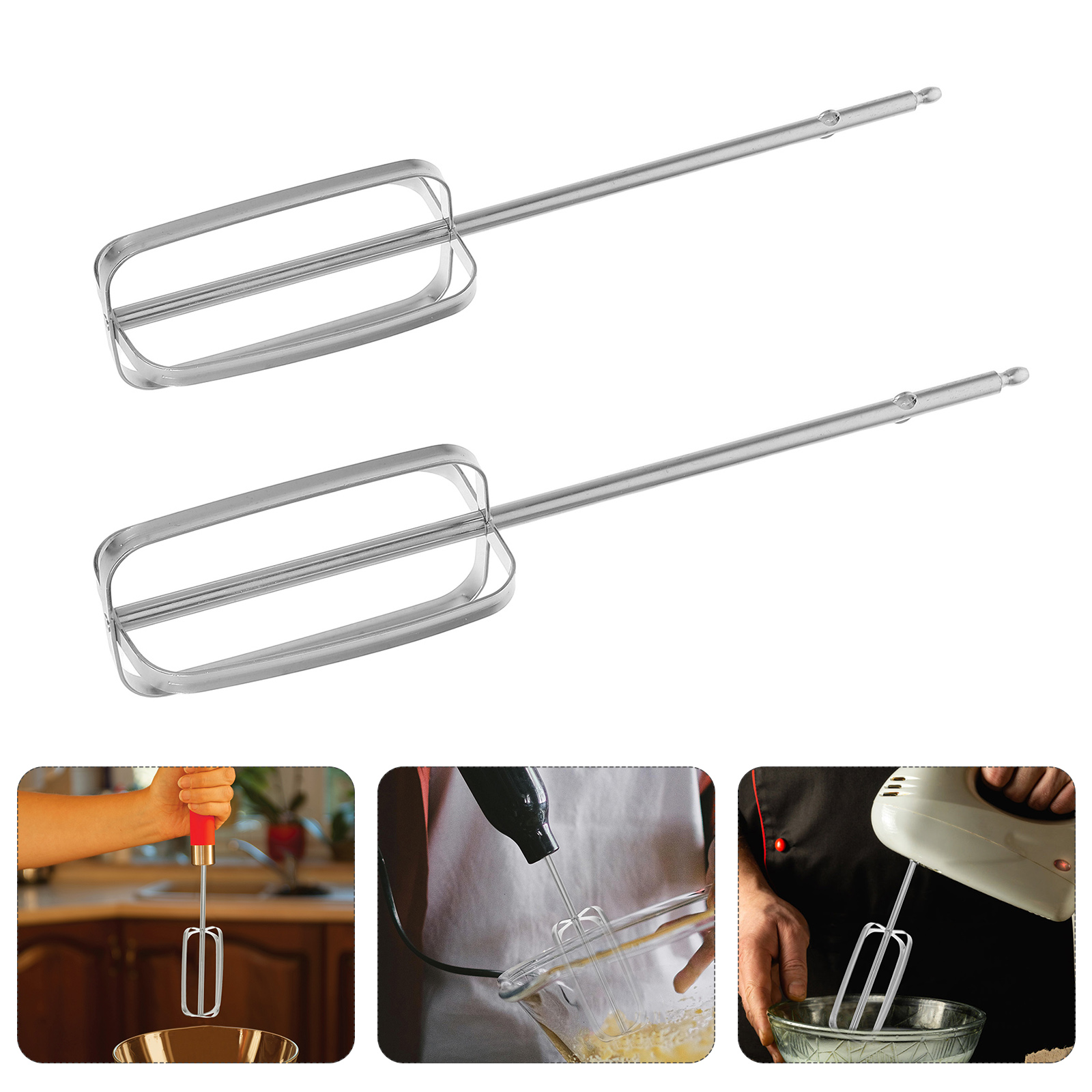 Kitchen Appliances Integrated - 2 Pcs Stainless Steel Hand Mixer