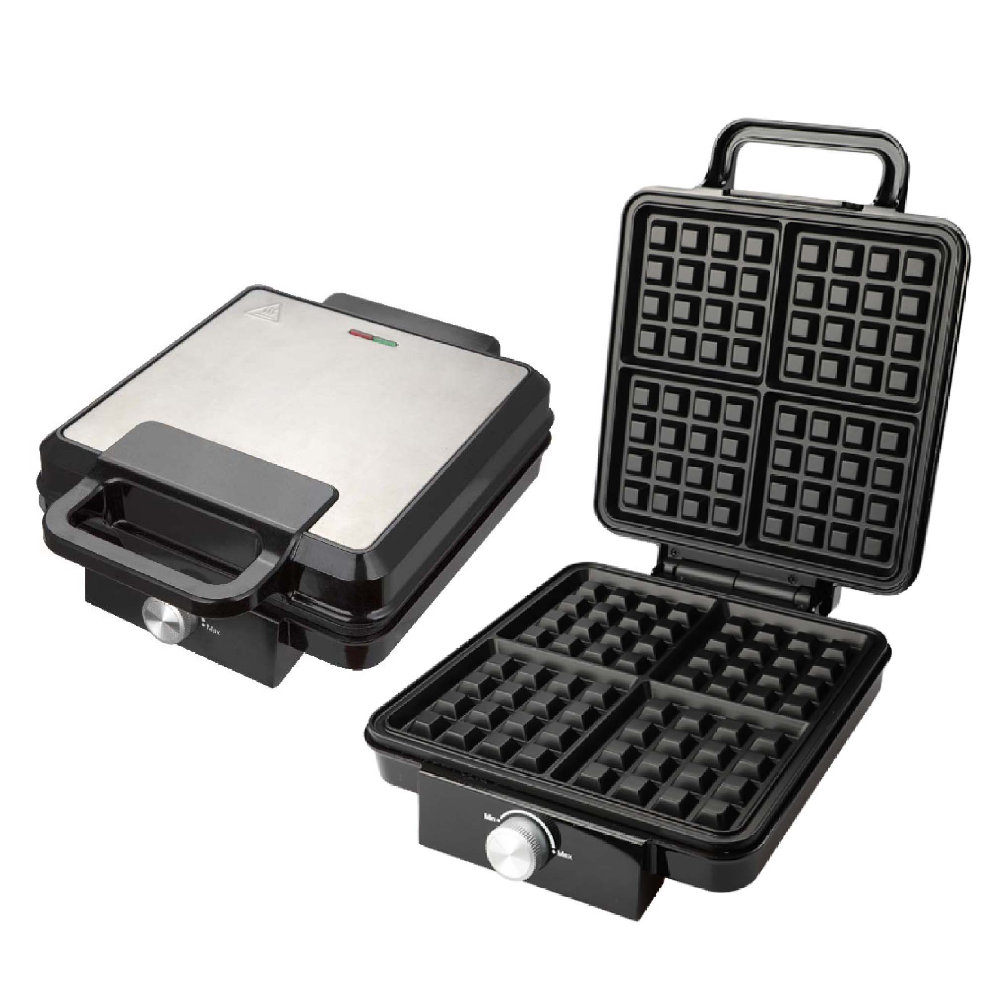 Stainless Steel 4 Slice Large  - đánh giá và giá Waffle Iron Belgian