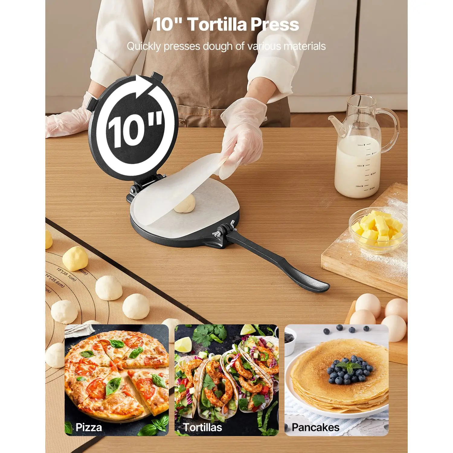 Tortilla Press, 10 Inch Cast I - đánh giá và giá Tortilla Press Cast