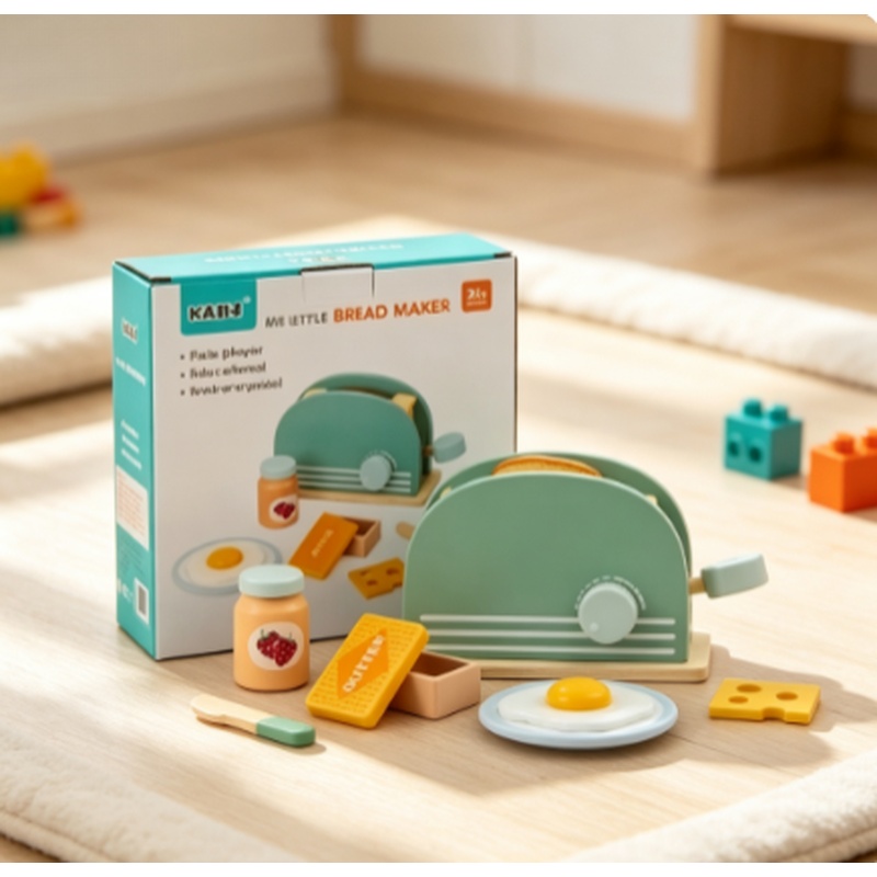 Wooden Simulation Toaster Toy  - đánh giá và giá Kitchen Appliances Kids