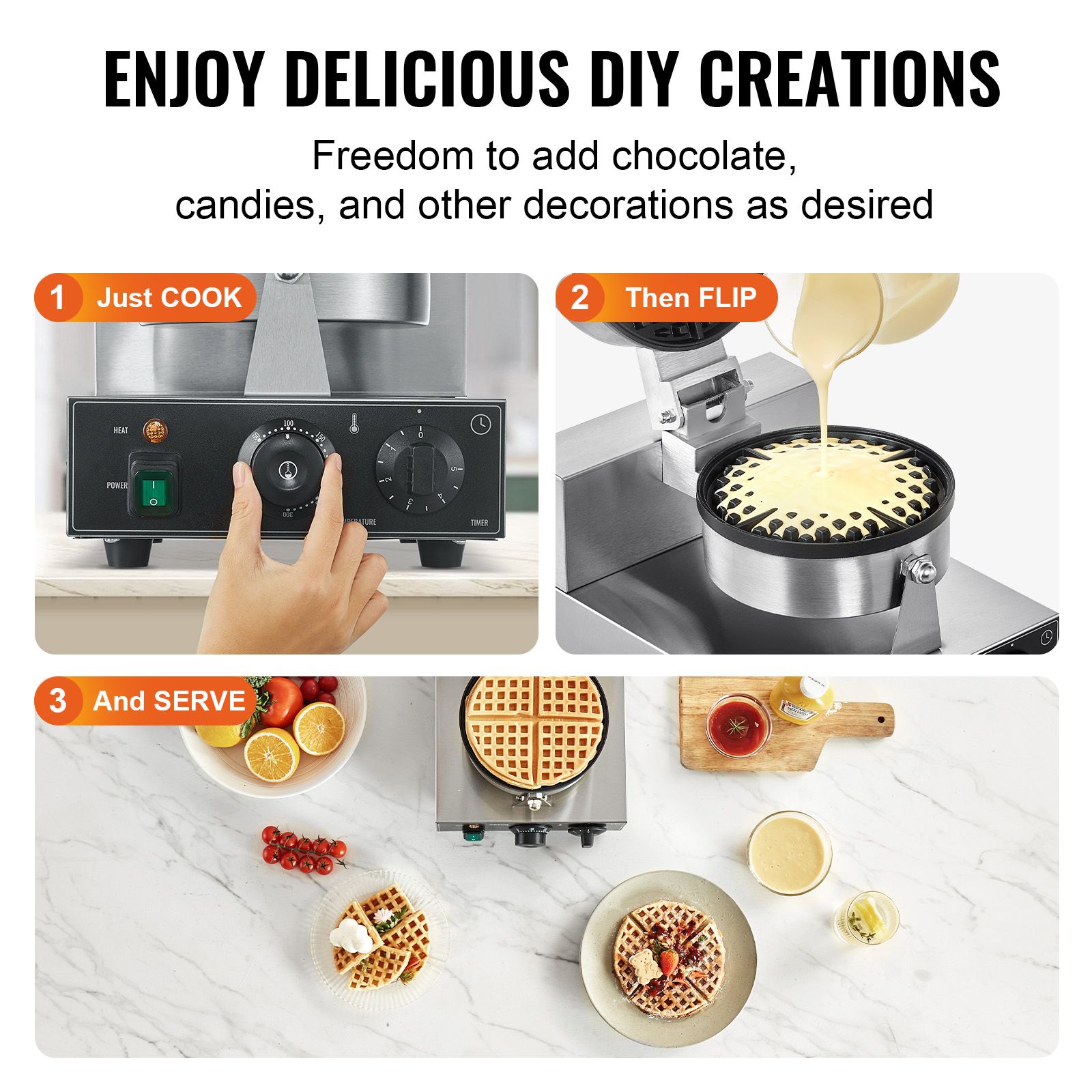 Commercial Waffle Maker, 1230W - đánh giá và giá Waffle Iron Belgian