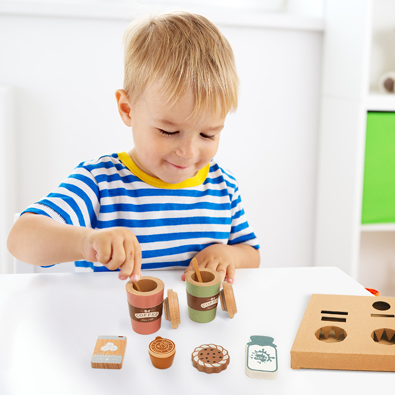 Kids Wooden Coffee Toy Set Tod - đánh giá và giá Kitchen Appliances Kids