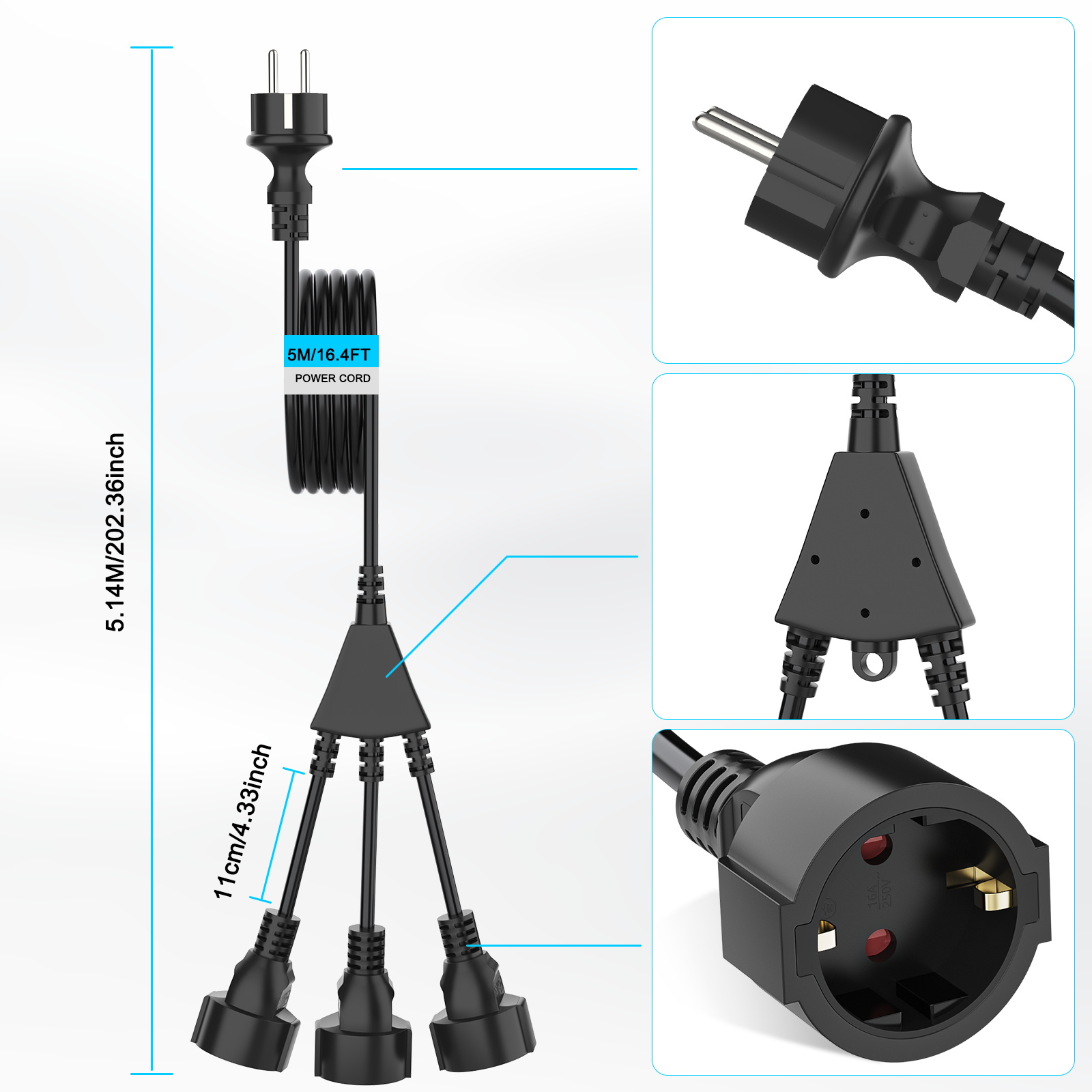 Eu Pull Ring Plug Extension Co - đánh giá và giá Kitchen Appliances Extension Cord
