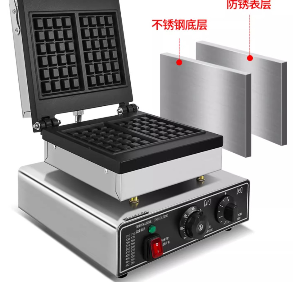 Commercial Square Belgian Waff - đánh giá và giá Waffle Iron Belgian